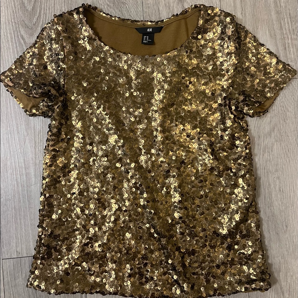 H&M SEQUIN TOP WOMEN